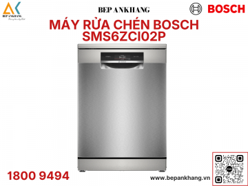 Máy rửa chén độc lập Bosch SMS6ZCI02P - Series 6 - Sấy Zeolith - Made in Germany 